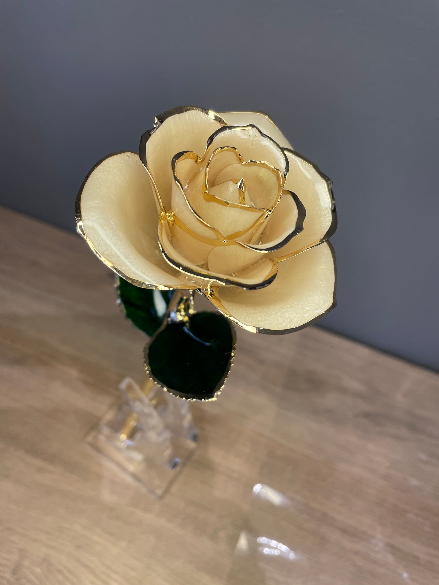 24K Gold Plated Everlasting White Rose