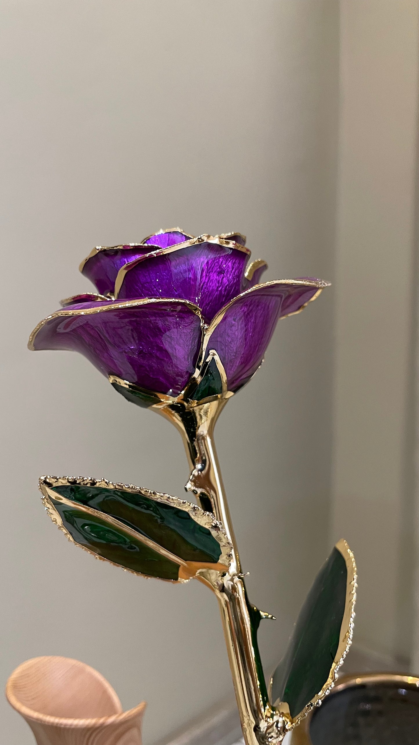24K Gold Plated Everlasting Purple Rose