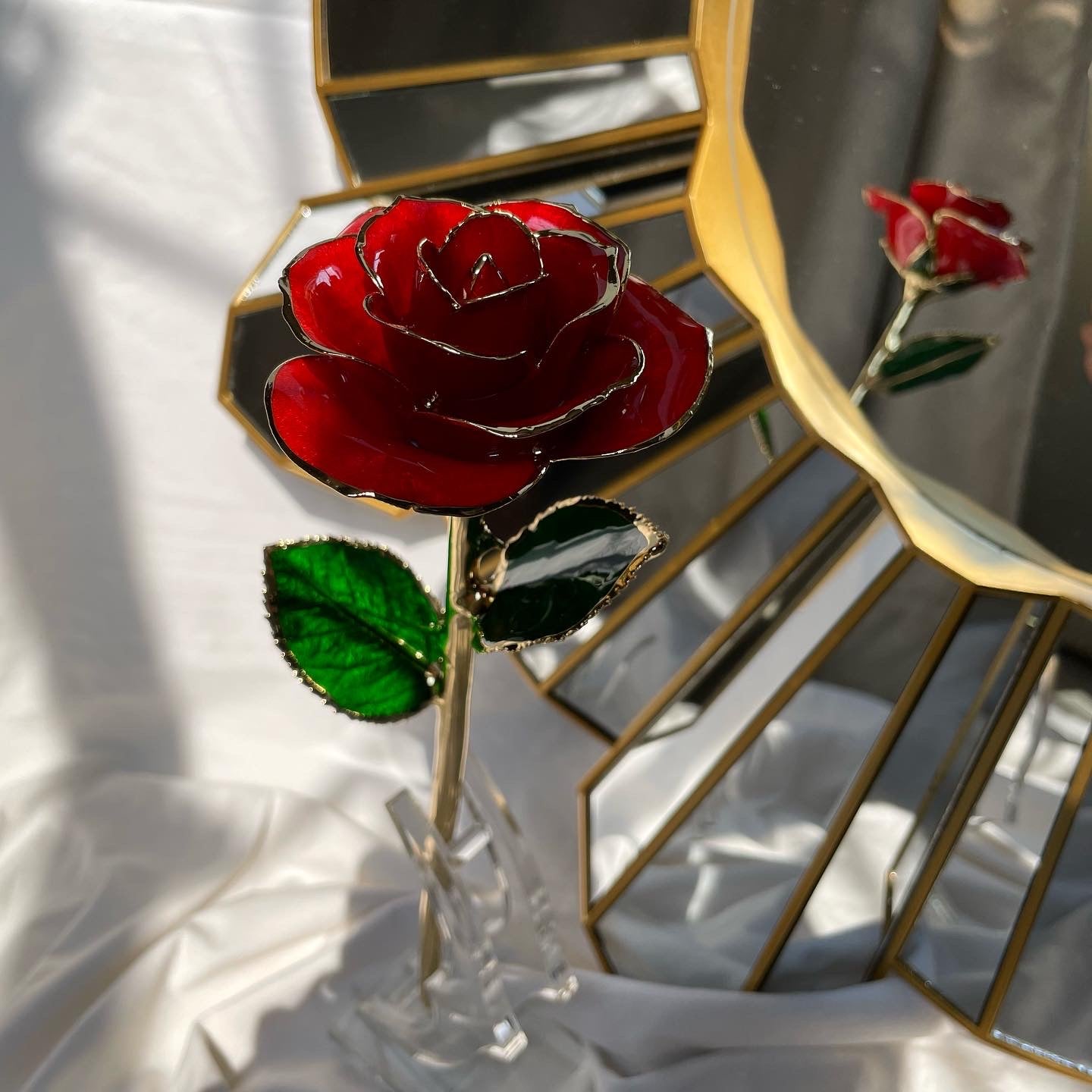 24K Gold Plated Everlasting Red Rose